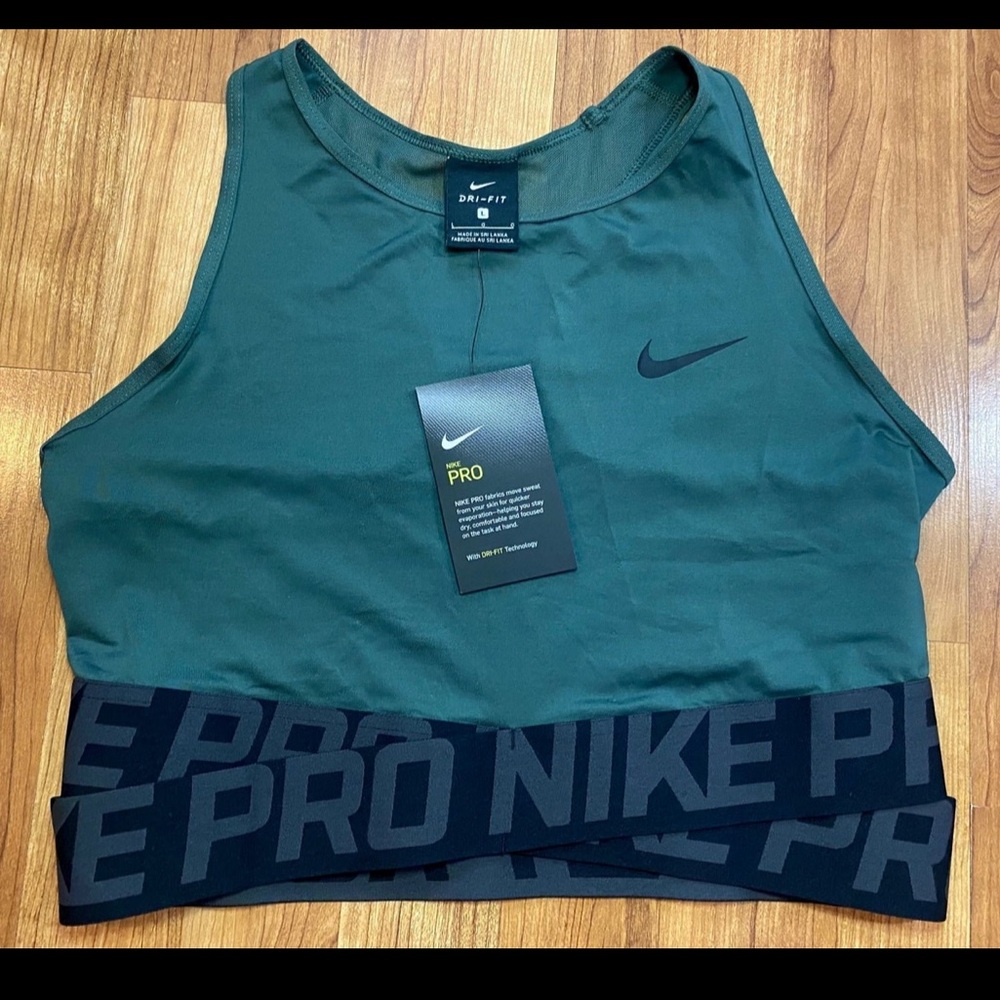 Nike pro intertwist crop top sports bra (L)